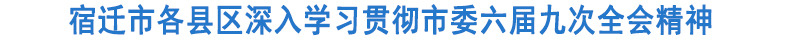 宿遷市各縣區深入學習貫徹市委六屆九次全會精神